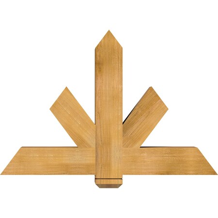 Ekena Millwork Kennewick Rough Sawn Timber Gable Bracket, Western Red Cedar, 48"W x 32"H x 6"D x 6"F, 16/12 Pitch GBW048X32X0606KEN00RWR